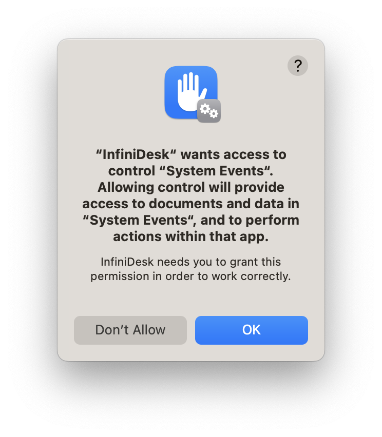 Control System Events prompt