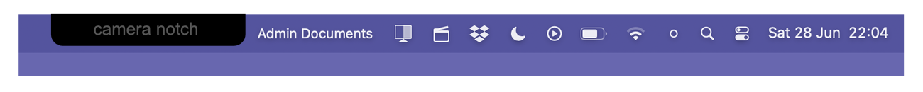 Mac menubar showing InfiniDesk